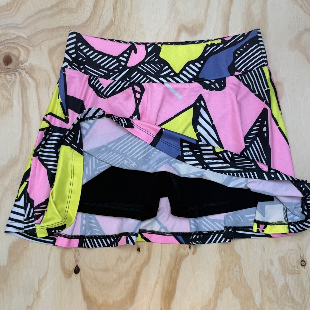 Jamie Sadock Simplicite Golf Skort Pink Yellow Abstract Graphic 31306 Womens 15w - Picture 8 of 8